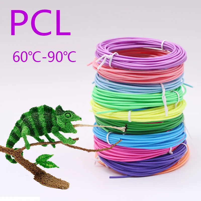 PCL Filament, Low Temperature 3D Pen Filament.1.75MM,Suitable For Low Temperature 3D Pen, Bright Colors, No Repetition