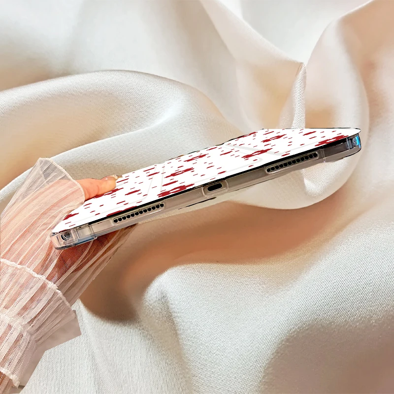 Retro Red Polka Dot Flowers Tablet Case