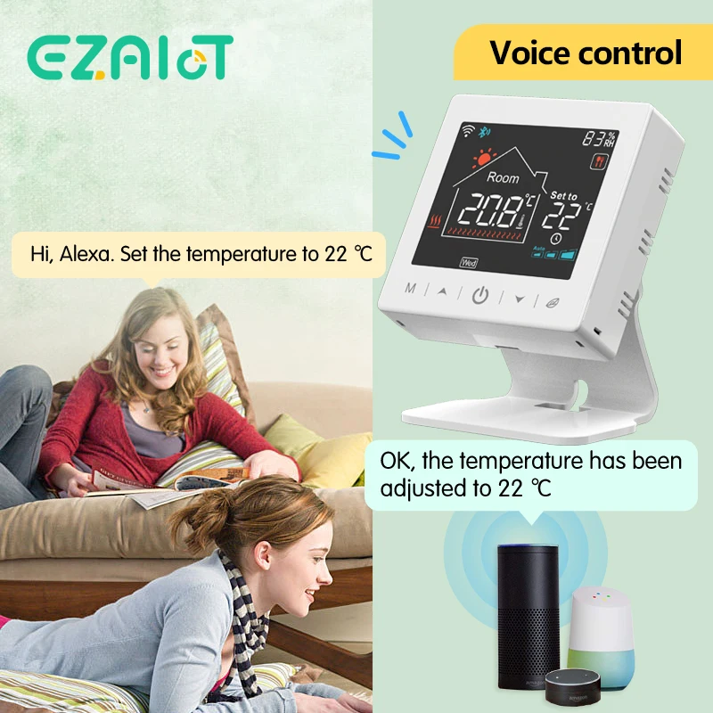 Smart Thermostat Smart Thermostat Socket Temperature Controller Smart Wireless Thermostat Gas Boiler Heating Room RF433 WiFi Tuya Temperature Controller Receiver USB Battery Powered