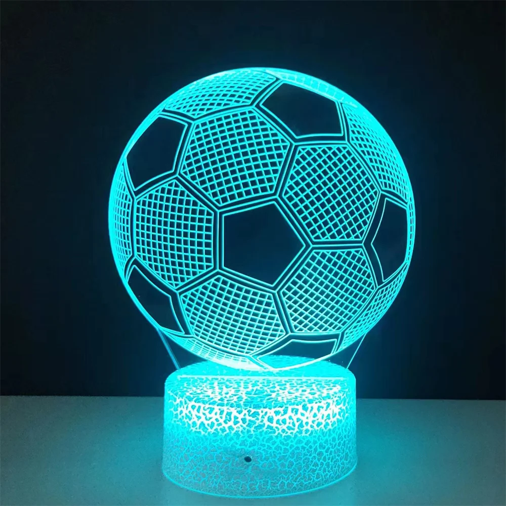 3d Illusion Child Night Light Football Ball Touch Sensor Remote Nightlight for Kids Bedroom Decoration Soccer Table Lamp Gift 4
