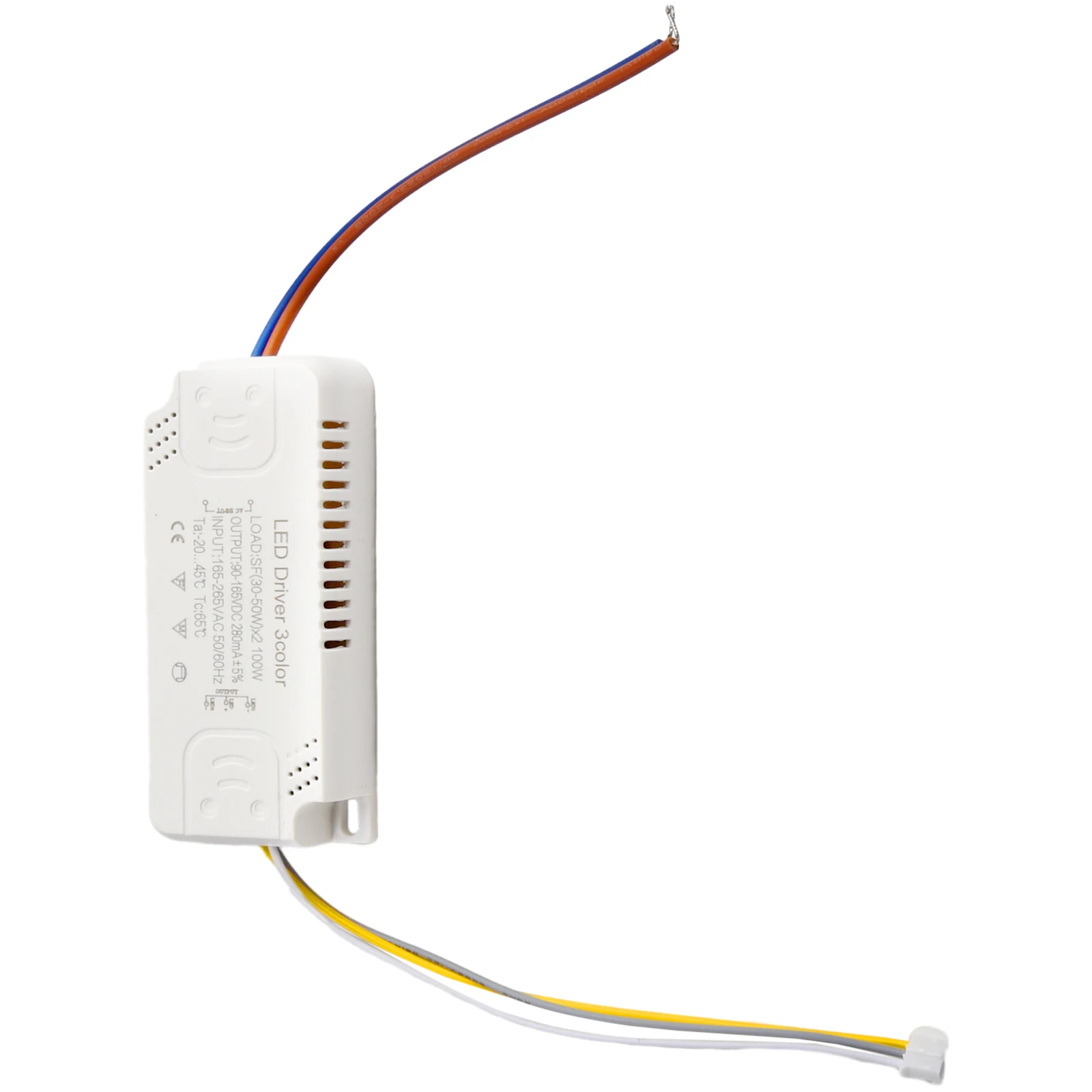 LED Driver 3color Adapter For LED Lighting Non-Isolating Transformer AC165-265V 8-24W 20-40W 30-50W 40-60W 50-70W LED Driver