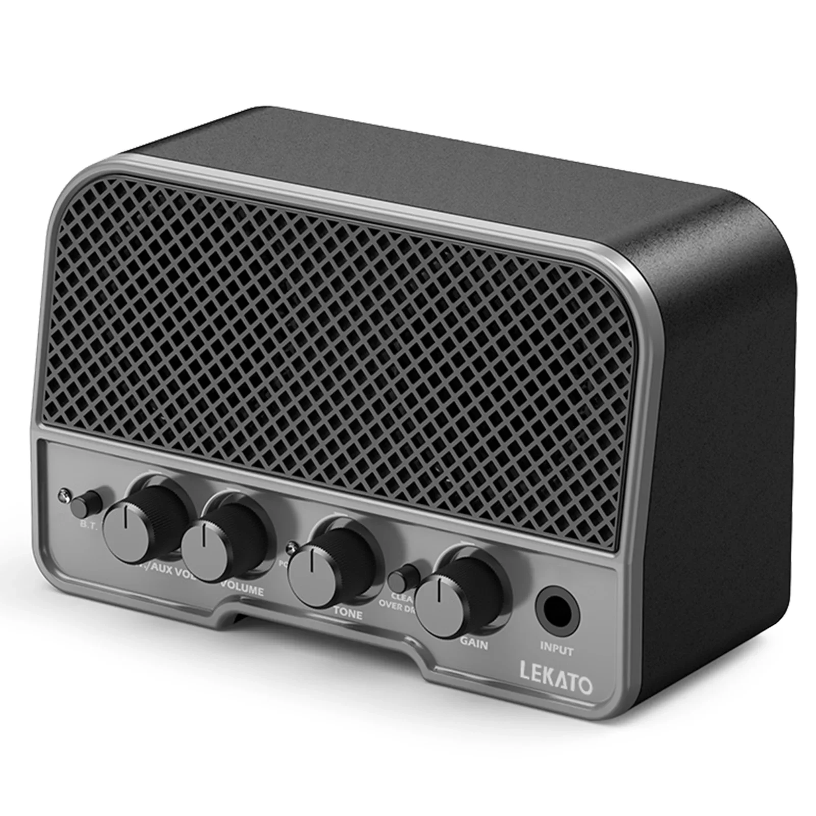 5W Mini Guitar Amp W/bluetooth Mixing & Headphone Out-Built-In Distortion Rechargeable for Silent Practice + Jam Along