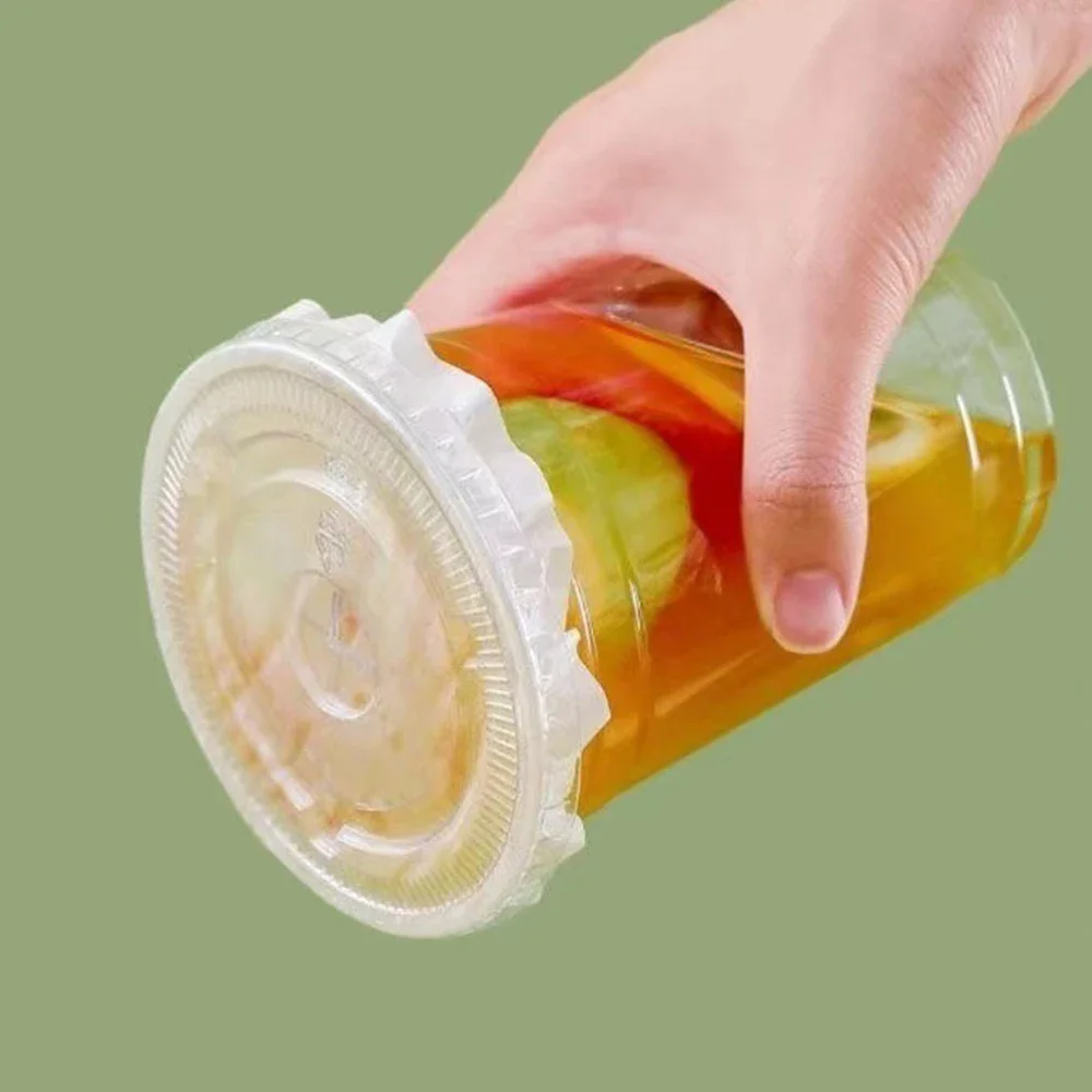 Cup Sealing Paper Film Coffee Tea Milk Drink Packaging Pads Leakproof Paper Film Crimper Round Shape Bottle Sealer 100Sheets