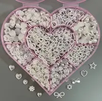 Pink Heart Boxed 500pcs Mixed Pearl Love Bow Star Butterfly French Ballet Princess Ballerina Nail Art Charms Decoration Gem Set 2