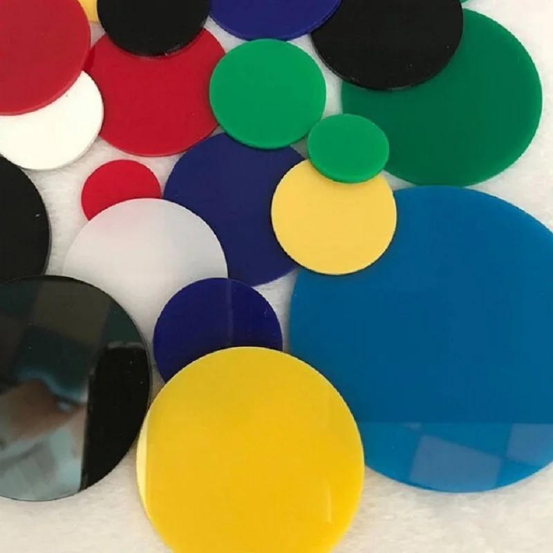 Plastic Acrylic Board Small Size Round Opaque 2mm Thickness for Signs DIY Crafts Advertising Decoration
