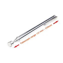 LED Telescoping Inspection Mirror with 360° Swivel (1 LB Silver)