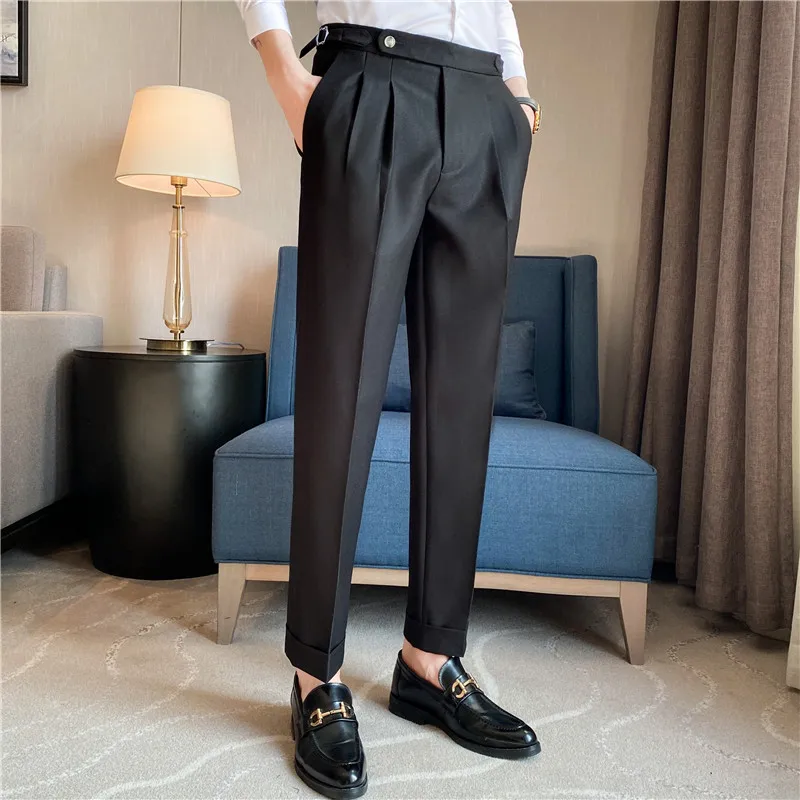 Fashions Slim Fit Formal Trousers Mens Autumn Winter High Quality Brand Business Casual Black Blue Stretch Long Pants 29-36 stretch pants,business pants,suit pants,men pants
