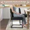 Mid Century Linen Dining Chairs Set of 6, Modern Upholstered Dinner Chairs with Metal Frame for Restaurant, Dining Room, Kitchen 3