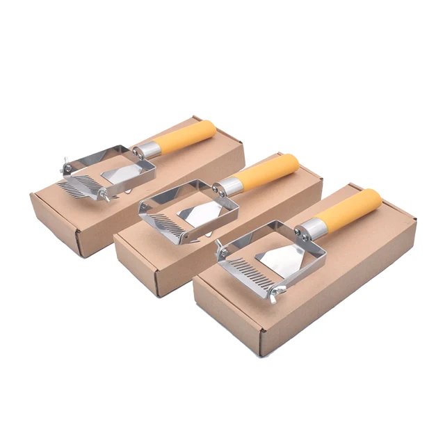 Méhészet, Kizáró Mézkés Dupla Fejléc Állítható Műanyag Fogantyú Méh Kaptár Kivágó Villa Kaparó Lapáttalkotó Szerszámok - Image 6