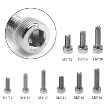  10/20pcs M2 M2.5 M3 M4 M5 M6 M8 Stainless Steel Hexagon Hex Socket Cap Allen Head Bolt Screw Length 3-50mm 