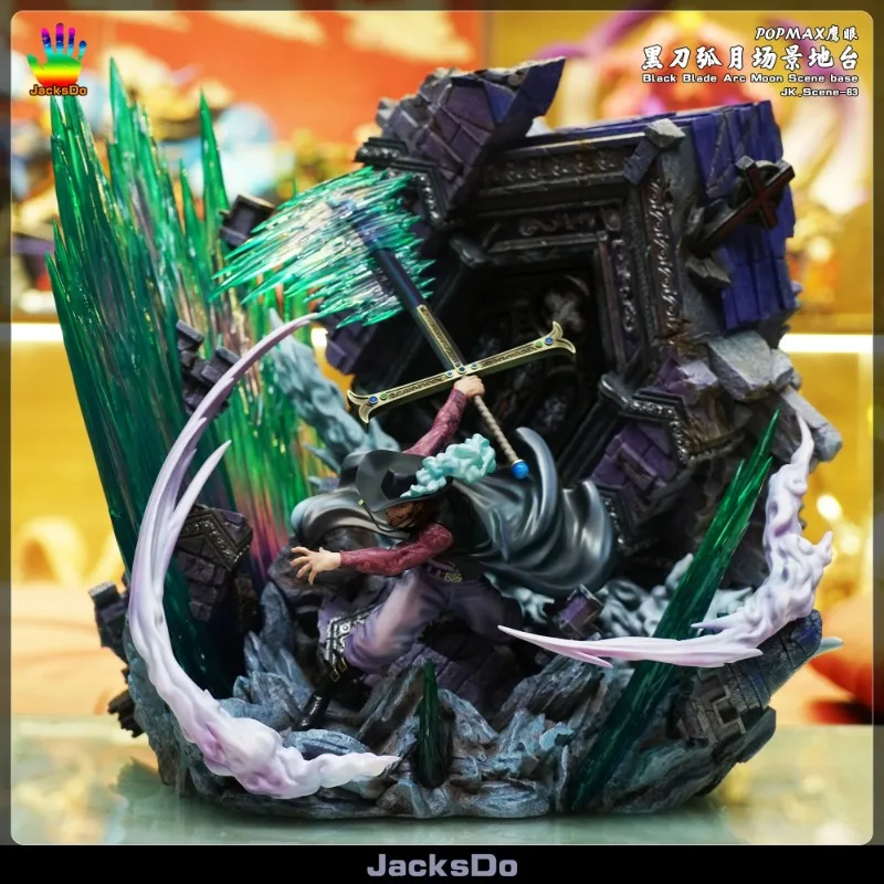 

Черный нож Arc Moon Cut Dracule Mihawk ONE PIECE Oka Shichibukai GK статуя из смолы экшн-фигурки Модель платформа специального эффекта