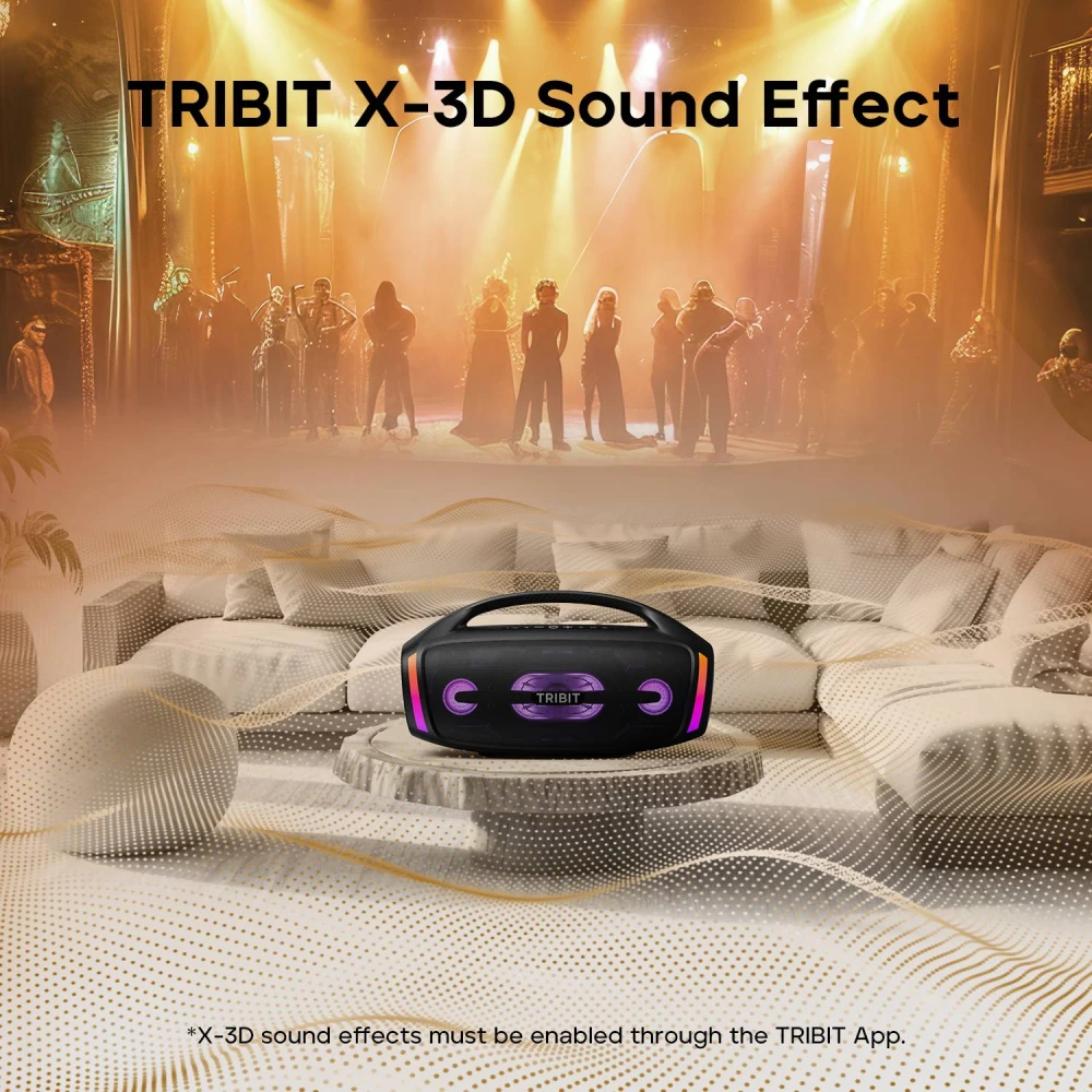 פיצוץ stermbox trimbox 2 רמקול Bluetooth, 200w כוח עם רמקול חיצוני ip67 ספון, 30h פלייזמן, הוביל, קלט מיקרופון - Image 6