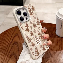 Custodia per telefono con grafica di albero di Natale in pelle opaca - Design festivo