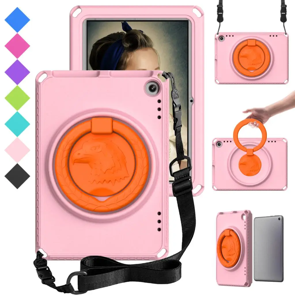 Custodia Per Amazon Fire 7 2022 Hd8 Plus 2020 2022 Hd10 2021 Eva Kids Funda Stand Cover Antiurto 360 Rotante Con Tracolla