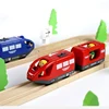 Wooden Train Railway Accessories Electric Train Toys Magnetic Rail Car Fit For All Brands Train Track Toys For Kids 3