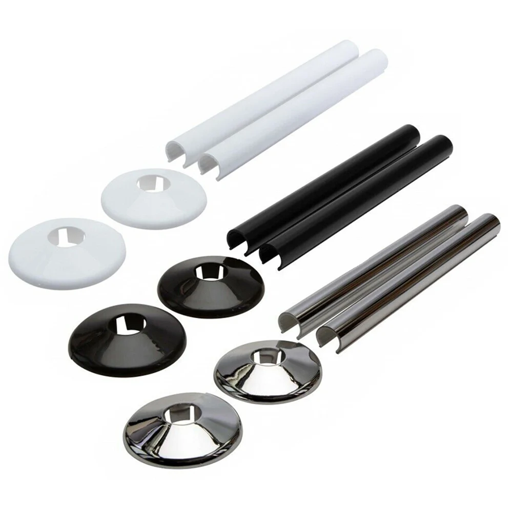 

Pipes Radiator Pipe Covers Sleeve 15mm Collars Cut Fit Bathroom Wall Hole Duct Pipeline Cover Hole Ring Pipe Fittings