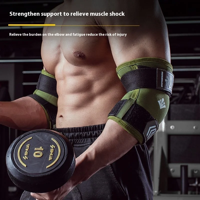 Adjustable Hook&loop Compression Elbow Brace Fitness Training Squat Equipment Bodybuilding Strength Lifting Elbow Sleeve
