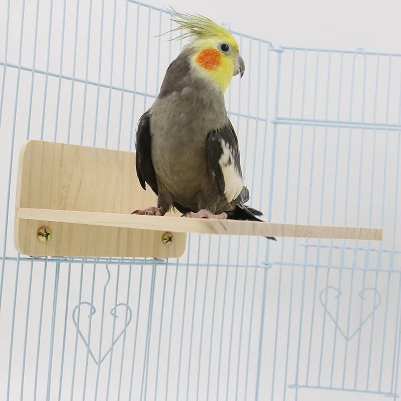Solid wood bird toy rest platform parrot stand pet bird supplies parrot toy rope pet supplies small
