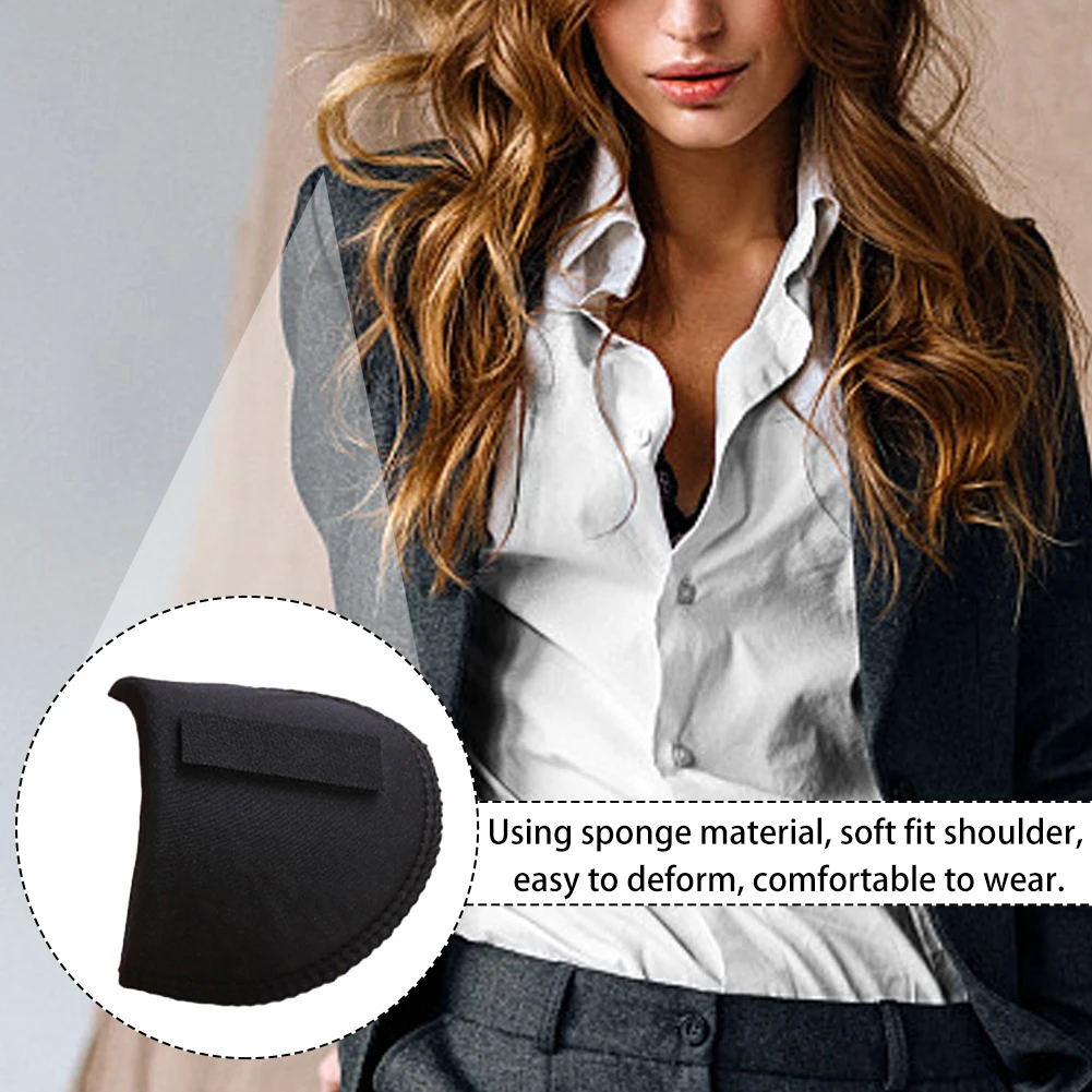 2 pairs Clothing Washable Shoulder Pad Anti-slip Soft Sponge Reusable shoulder pads