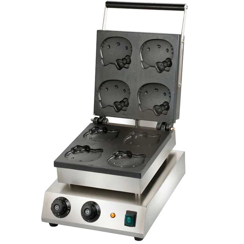 Industrial Egg Bubble Pancake Cone Hot Dog Maker Waffle Double Head Five Heart In Acciaio Inossidabile A Nido D'Ape Electric Waffle Maker