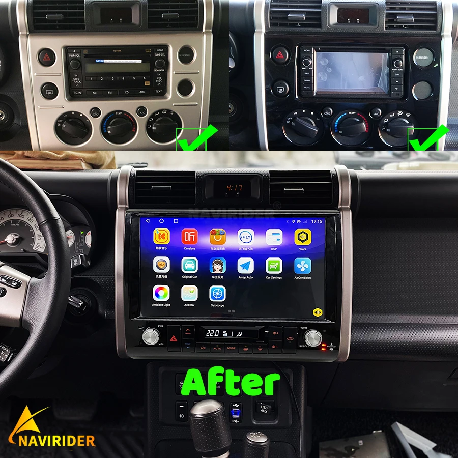 

1920*720 360 Carplay 13.3" Android 10 Car DVD Player GPS WIFI Bluetooth 5.0 RDS Radio For Toyota FJ Cruiser 2007-2012 Multimedia