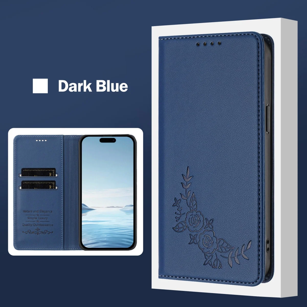 Premium Magnetic Leather Wallet Flip Phone Case