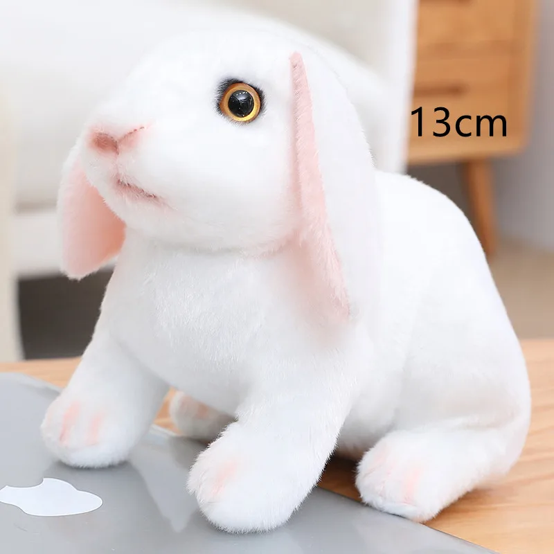 thumbnail image 1 of Conejo de peluche realista de orejas largas de Kawaii, muñeco de peluche realista para niños y niñas, regalo de cumpleaños, decoración de habitación, 1 of 5
