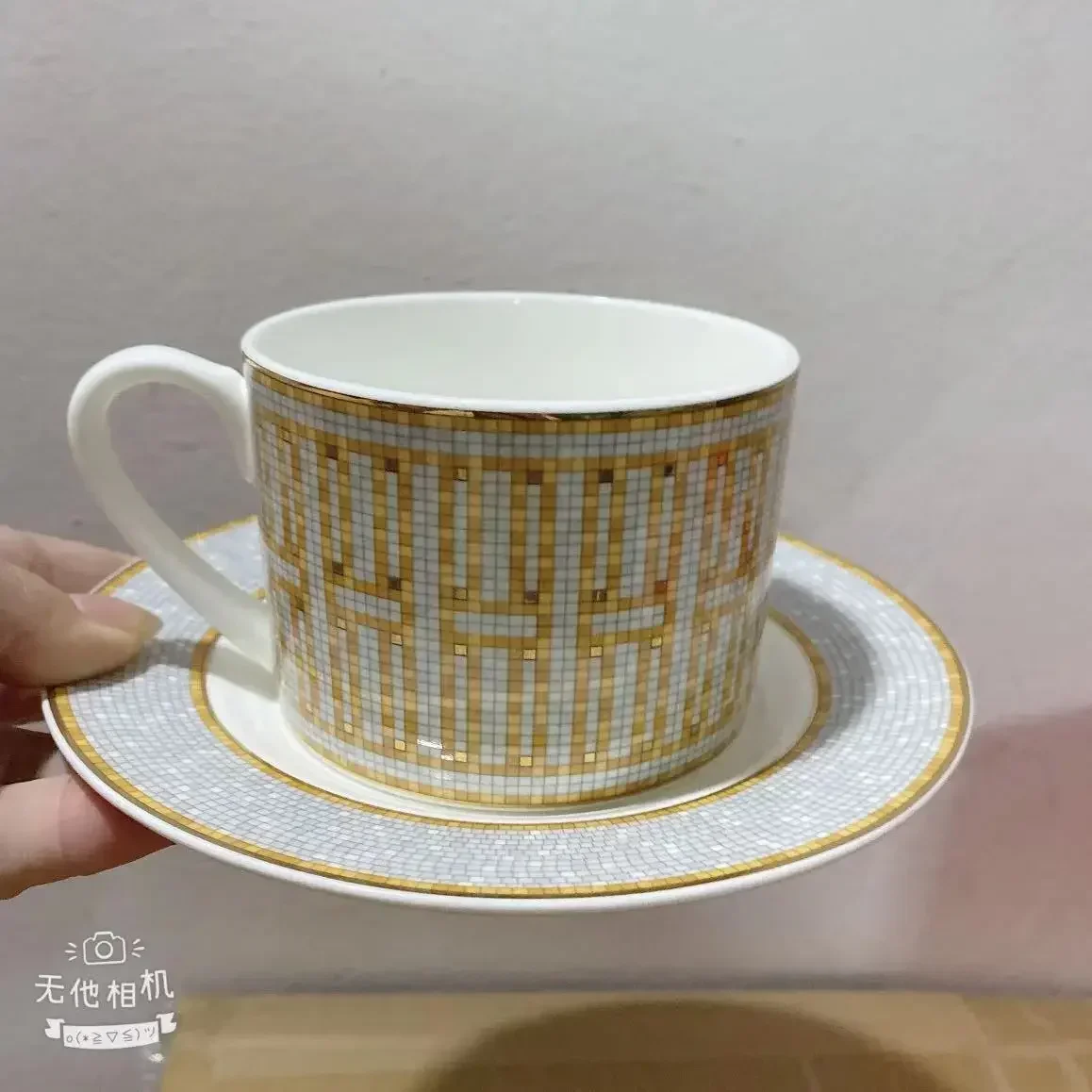 Ceramic Coffee Cup Set Coffee Mug Milk Drinking Cups with Handle Cup and Plate Set Bone China Tea Cup Gift with Original Box