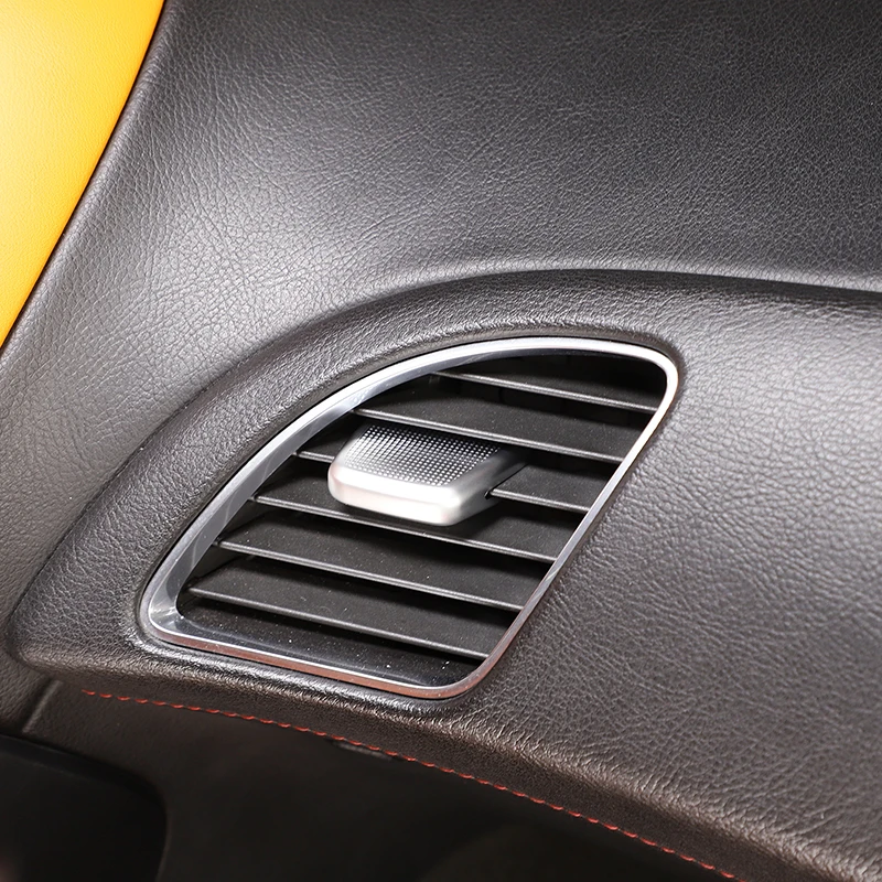 

For Chevrolet Corvette C7 2014 -2019 ABS Silver Car Air Outlet Adjusting Rod Cover Trim Stickers Car Accessories interior