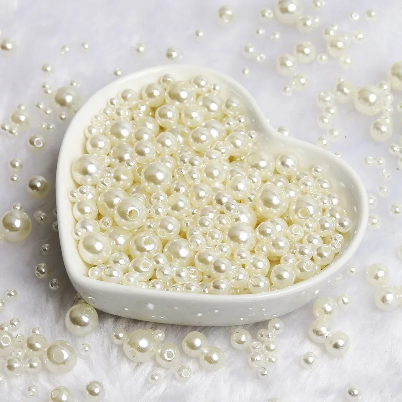 

Акриловые круглые шарики, бусины-разделители 10 г, случайные цвета 3-8 мм, бежевые акриловые бусины для изготовления ювелирных украшений, аксессуары для украшений