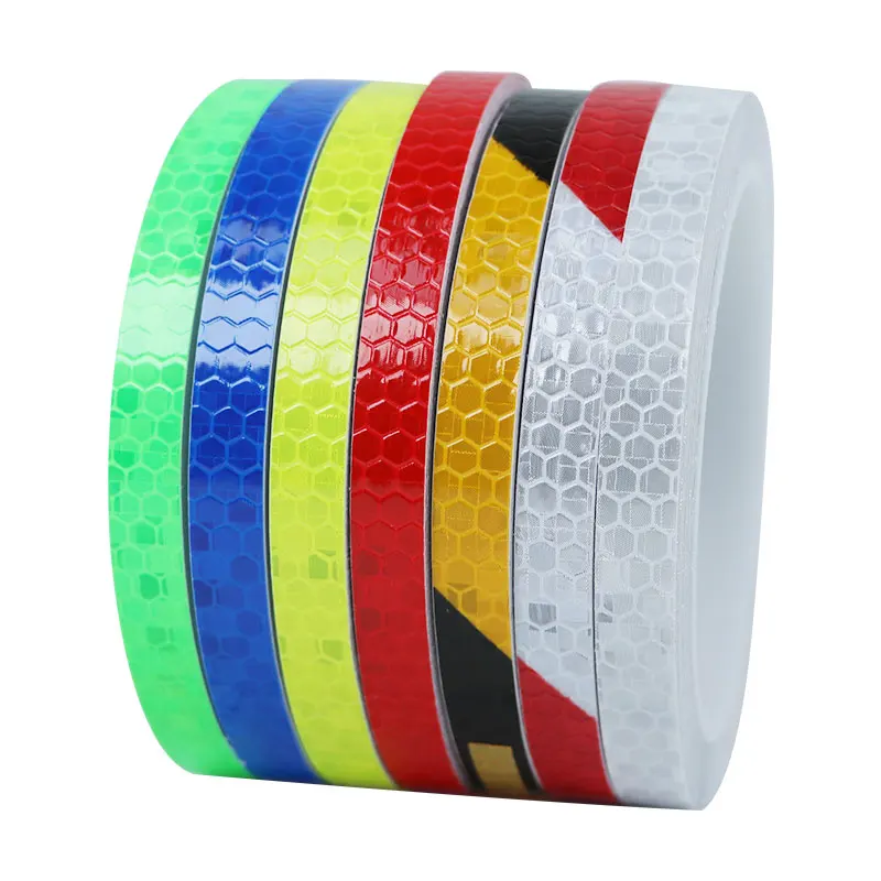 1cm * 8m Motorcycle Reflective Strip Stickers Decoration Tape Universal Warning Sticker Safety Driving Moto Styling Accessories safety mark reflective tape stickers car styling self adhesive warning tape for automobiles motorcycle