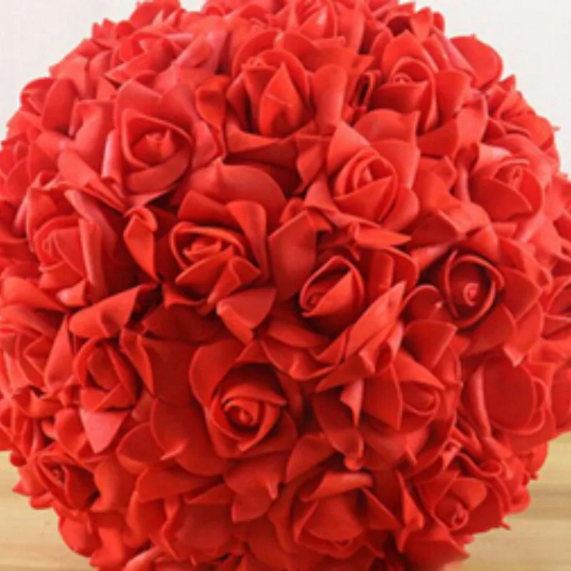 

Популярные Свадебные товары, 2015 г., популярные шары из роз из искусственной пены, украшение для поцелуев, бесплатная доставка EMS, 9,8 дюйма, 25 см, 8 шт.