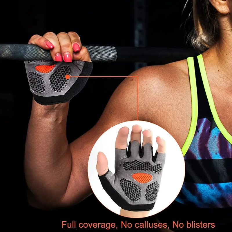 Gym Gloves for Men & Women – Fingerless Fitness Training Gloves 3