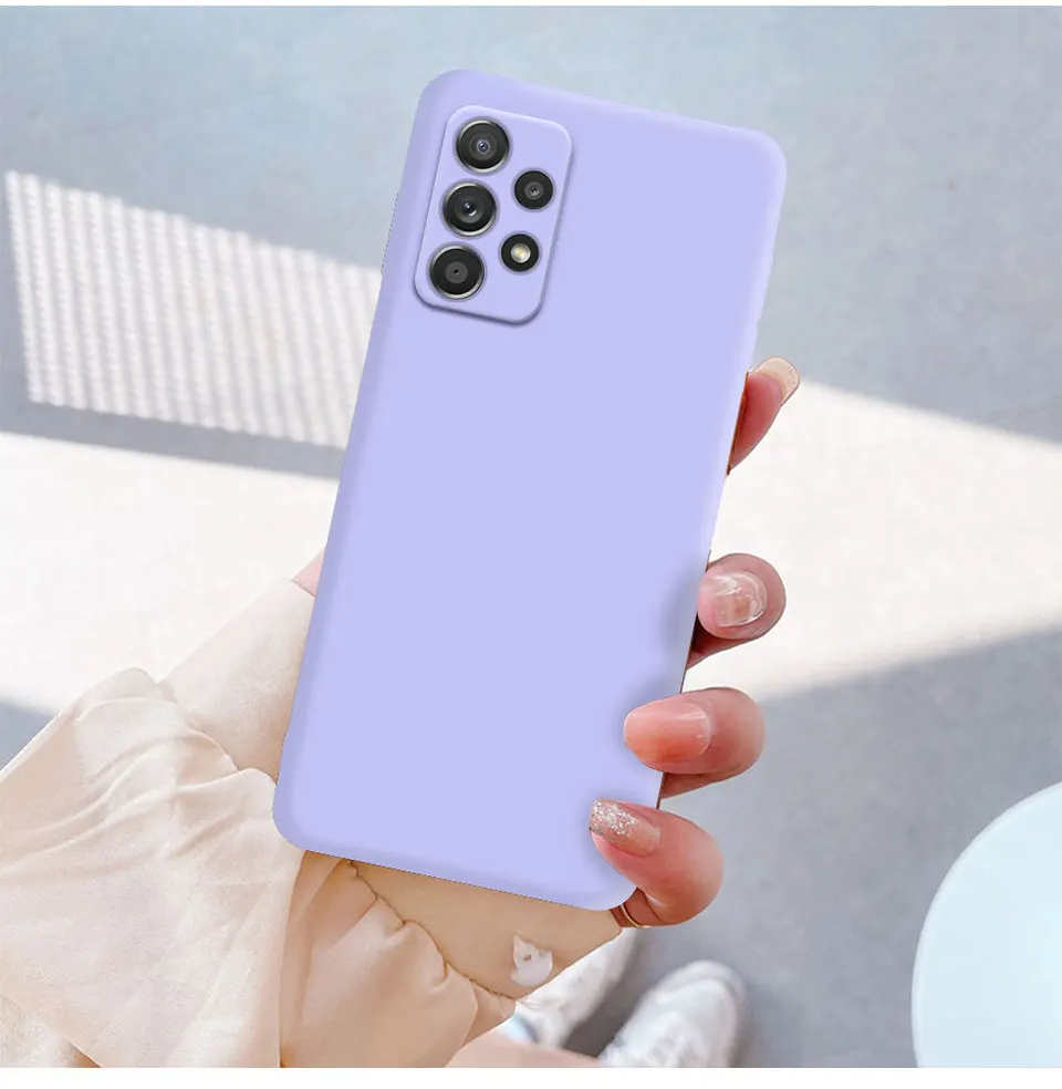 Liquid Silicone Soft Case for Samsung Galaxy A52 A72 A13 A23 A33 A53 A73 A04 A04S A04E A14 A24 A34 A54 A22 A32 5G Cover Fundas
