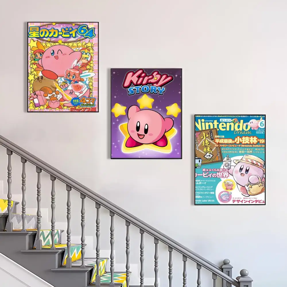 Cartoon Cute K-Kirby Poster Poster Paper Print Home Living Room Bedroom Entrance Bar Restaurant Cafe Art Painting Decoration league of legends poster anime poster poster prints