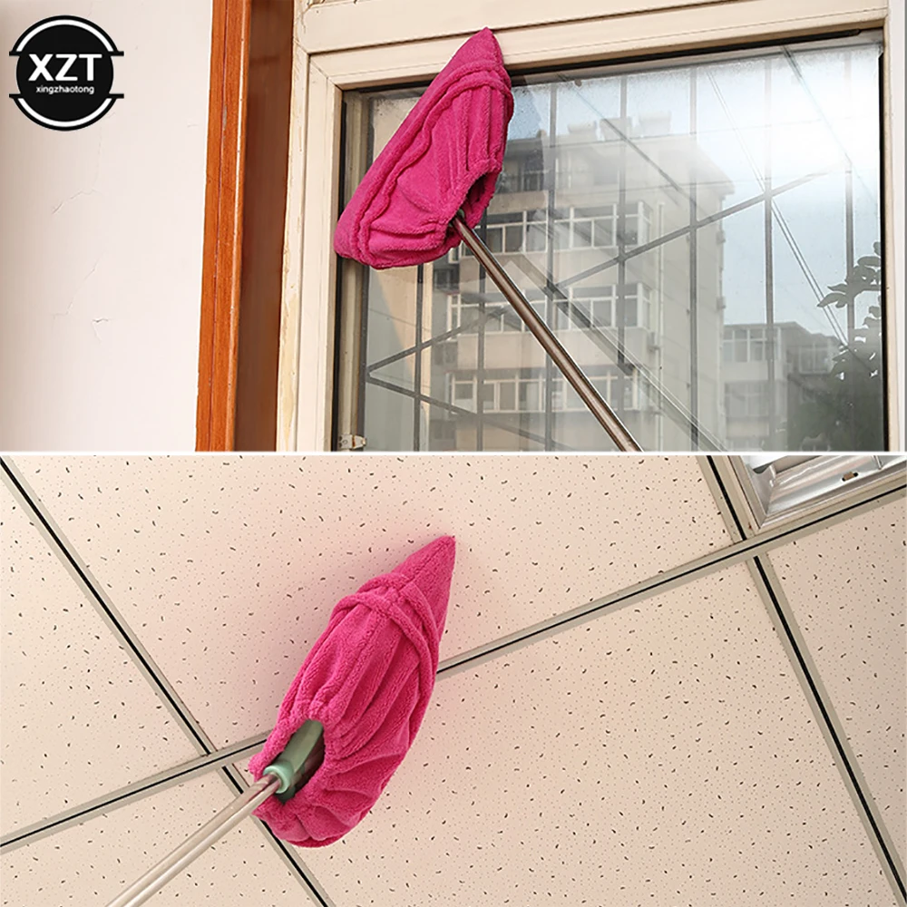 Description Picture 5 of item1Pcs Multi Function Coral Velvet Broom Cover Cloth Floor Mop with Reusable Microfiber Absorbent Household Cleaning Accessories