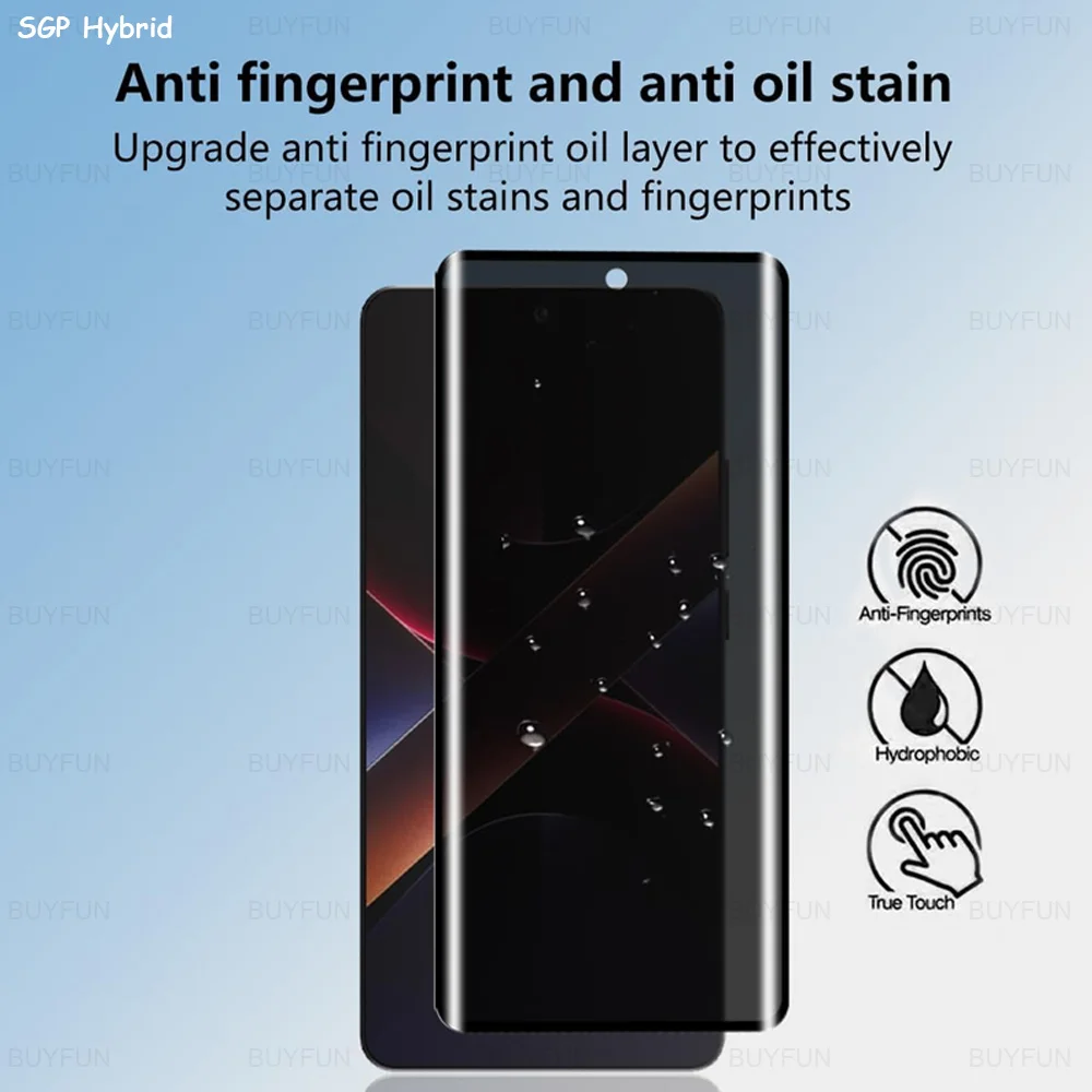 Premium Privacy Curved Tempered Glass Screen Protector - Anti-Spy/Peep Cover