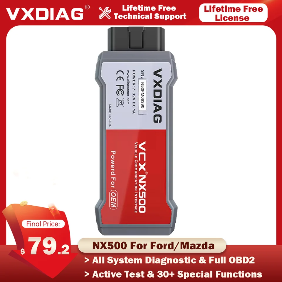 VXDIAG VCX NX500 For Ford/Mazda 2 in 1 IDSV129 J2534 ECU