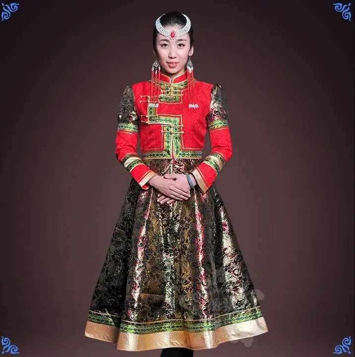 

New Bride Mongolian Robe Adult Stage Performance Dress Large Swing Skirt