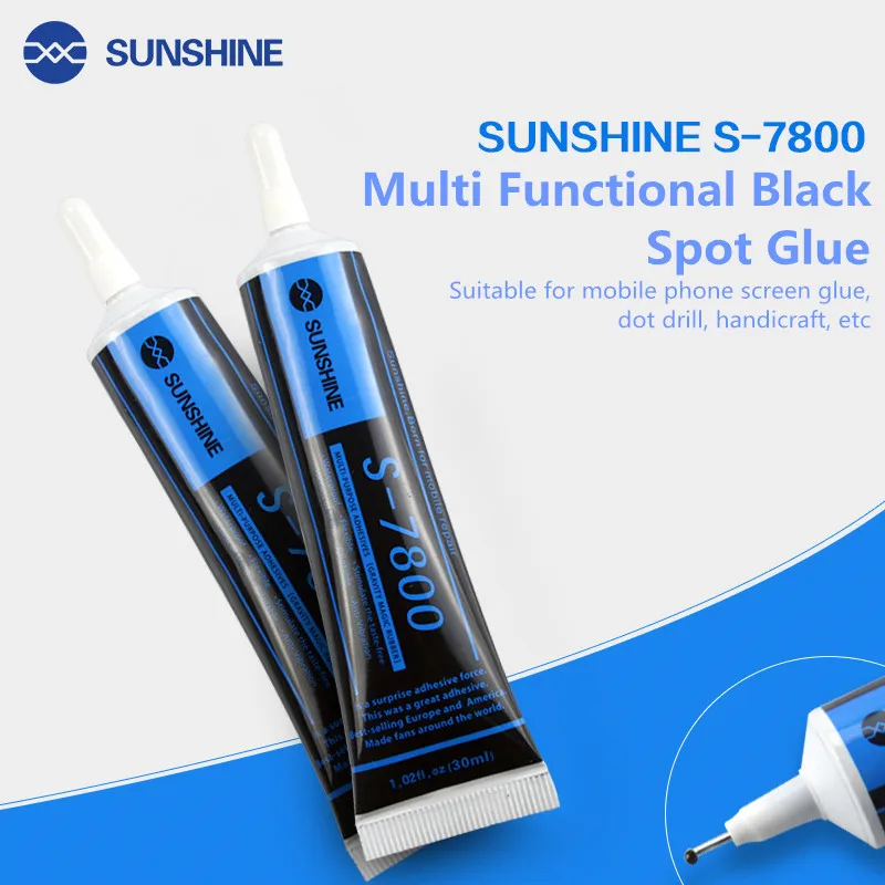 

SUNSHINE S-7800 Multi-functional Black Spot Glue for Mobile Phone Maintenance LCD Screen Middle Frame Bonding Adhesive