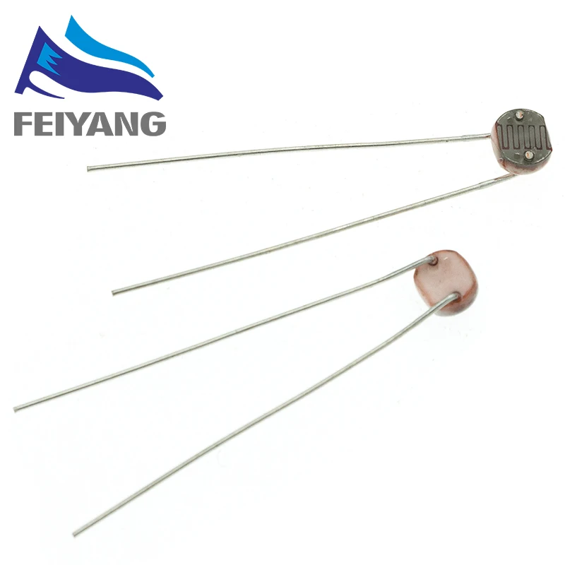 20PCS LDR Photo Light Sensitive Resistor Photoelectric Photoresistor PLR 5528 GL5528 5537 5506 5516 5539 for Arduino DIY