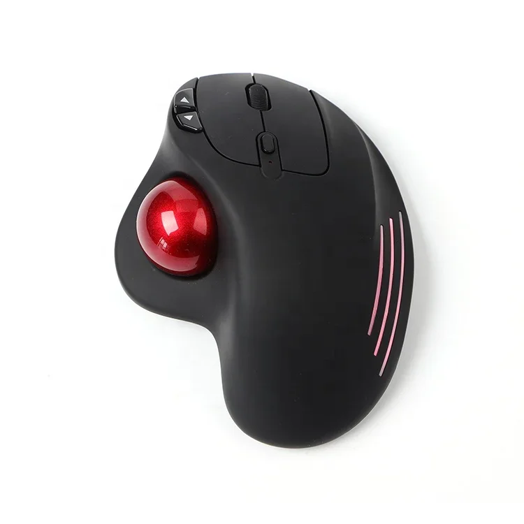 

Wireless Trackball Mouse Rechargeable Ergonomic Mouse RGB Glow Easy Thumb Control Compatible for PC Laptop iPad