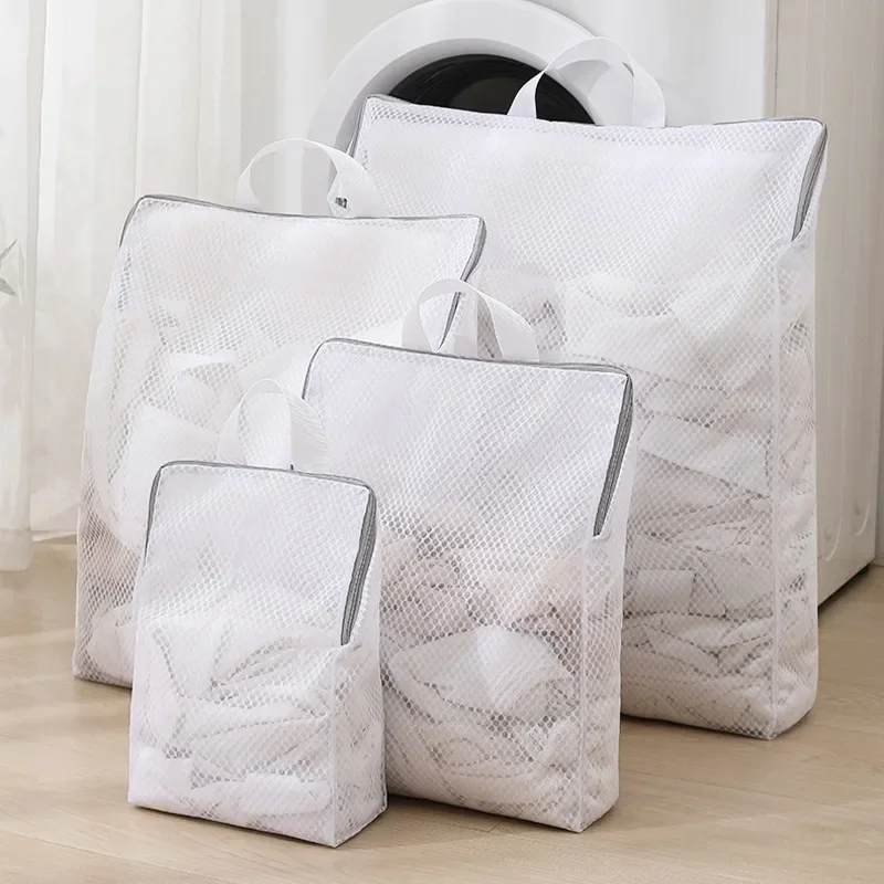 Upgraded Laundry Hand Bag Reusable Washing Machine Clothing Care Wash Bag Mesh Net Bra Sock Lingerie Underwears Laundry StorageS 2