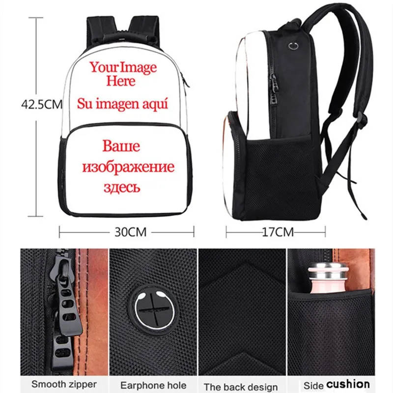 3d Cartoon Fashion Backpack Student Bag Large Capacity Outdoor Leisure Bag Portable Shoulder Bag School Bags Mochila Feminina
