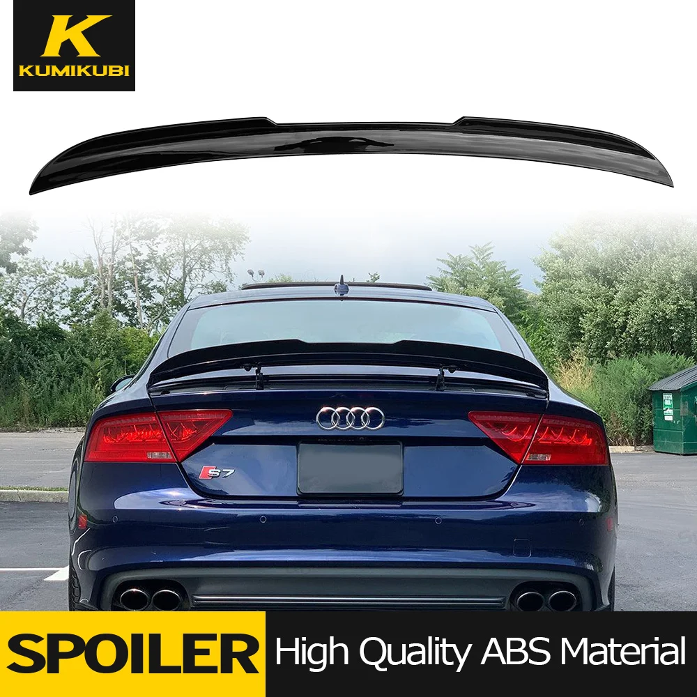 

Задний спойлер для 2012-2018 Audi A7 S7 RS7 V-Style глянцевый черный задний спойлер на крышку багажника для стайлинга автомобиля 2013 2014 2015 2016 2017