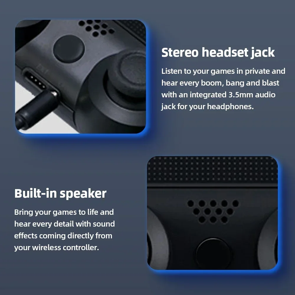 وحدة تحكم لجهاز PS4 Slim Pro Joystick Gamepad Dual...