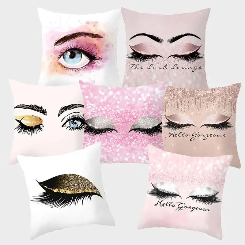 

Cushion Cover Eyelash Fashion Decoration Pillow Case Pillow Case Polyester Funda Sofa Home Decoration