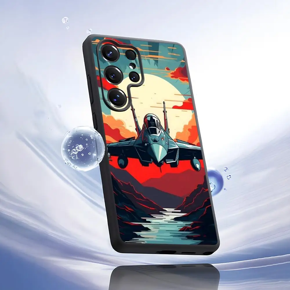 Sleek Military Fighter Jet Design Phone Case with Skin-Friendly TPU Soft Shell