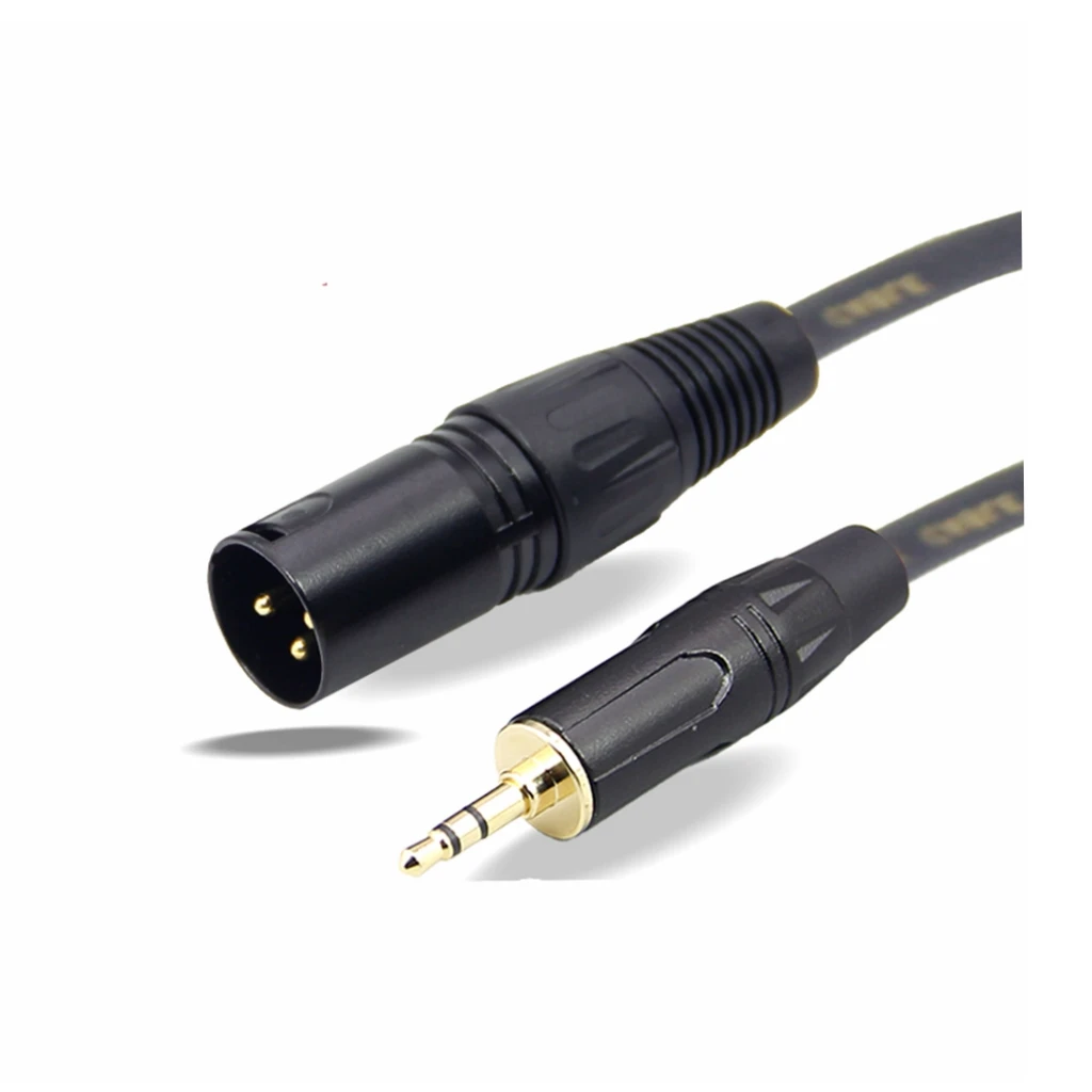 Premium XLR Female to 3.5mm Audio Cable - Balanced Analog Audio Cord for Enhanced Sound Quality