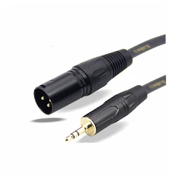 Premium XLR Female to 3.5mm Audio Cable - Balanced Analog Audio Cord for Enhanced Sound Quality (Male)